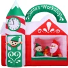 Fraser Hill Farm 7-Ft. Pre-Lit Inflatable Santa's Workshop Online