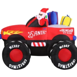 Fraser Hill Farm Fraser Hill 7-Ft. Wide Pre-Lit Inflatable Santa In Monster Truck Online