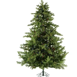 Fraiser Hill Farms 9-Ft. Foxtail Pine Christmas Tree With Multi-Color Led String Lighting