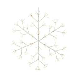 Gerson 24"Dia. Firecracker Led Hanging Snowflake W/Outdoor Battery Box Best