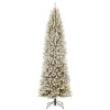 Glitzhome 9 Ft. Preloaded Led Pencil Fir Artificial Christmas Tree New
