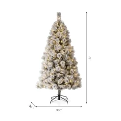 Glitzhome 6 Ft. Preloaded Led Pencil Pine Artificial Christmas Tree Clearance