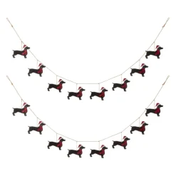 Glitzhome 6' Metal Christmas Dog Garland 2-Pack Online