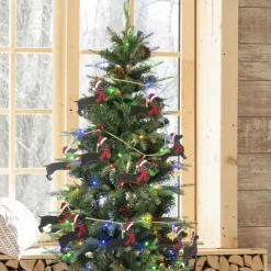 Glitzhome 6' Metal Christmas Dog Garland 2-Pack Online