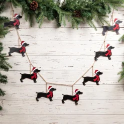 Glitzhome 6' Metal Christmas Dog Garland 2-Pack Online