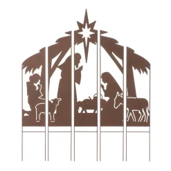 Glitzhome 41.5" Metal Nativity Combo Yard Stake Outlet