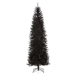 Glitzhome 7.5Ft Black Tinsel Artificial Christmas Tree Outlet