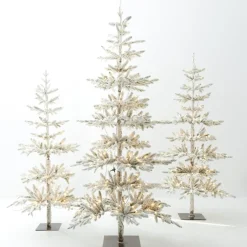 Glitzhome 7Ft. Deluxe Pre-Lit Pine Artificial Christmas Tree W/ Lights Best