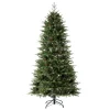 Glitzhome 7.5Ft Pre-Lit Green Fir Artificial Christmas Tree W/ 500 Led Hot
