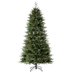Glitzhome 7.5Ft Pre-Lit Green Fir Artificial Christmas Tree W/ 500 Led Hot
