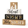 Glitzhome 12In H Lighted Wooden Nativity Block Word Sign Outlet