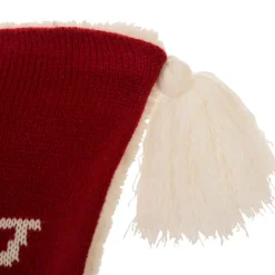 Glitzhome 18In Knitted Snowflake Acrylic Red Pillow Cover With Tassels Sale