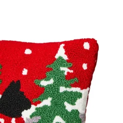 Glitzhome 14In L Hooked Christmas Cat Pillow Online