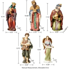 Glitzhome 12Pcs Resin Nativity Figurine Set Best