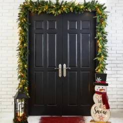 Glitzhome 2Pk 9' Pre-Lit Leds Greenery Pinecone Christmas Garland Online