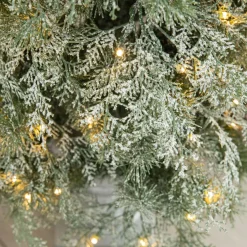 Glitzhome 2Pk Pre-Lit Artificial Pine Christmas Porch Tree Outlet