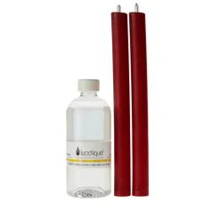 Lucid 11" Ruby Red Dinner Candle - Set Of 2 Clearance