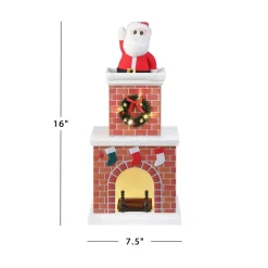 Mr. Christmas 16" Animated Santa In Chimney New