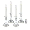 Mr. Christmas 13.5 Window Taper Candles - Set Of 4 Silver Sale