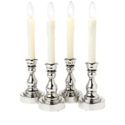 Mr. Christmas 13.5 Window Taper Candles - Set Of 4 Silver Sale