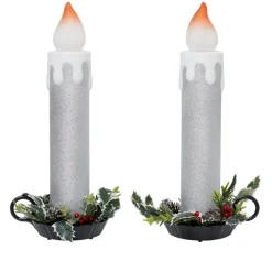 Mr. Christmas Blow Mold Glitter Candles - Set Of 2 Best