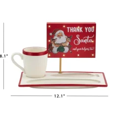 Mr. Christmas Night Before Christmas Milk And Cookies Serving Set