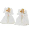 Mr. Christmas Set Of Two 6" Fiber Optic Angel Ornaments With Timer Hot