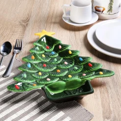 Mr. Christmas 14.25''Tree Platter With Dip Section