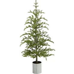 Nearly Natural 5.5 Ft. Pine Artificial Christmas Tree With 150 Lights New