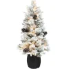 Puleo International Puelo International Pre-Lit Flocked Potted Tree, Ul Clear Lights Sale