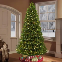 Puleo International Puleo 6-1/2 Ft. Pre-Lit Green Mountain Fir Artificial Christmas Tree New