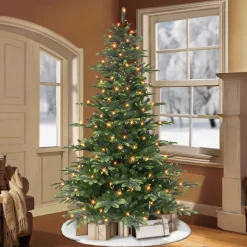 Puelo International Puleo International 7.5' Color Select Pre-Lit Aspen Green Fir Tree New