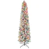 Puelo International Puleo International 6.5' Flocked Pine Pencil Tree W/ Multicolor Lights Best