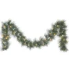 Puleo International 9 Ft. X 10" B/O Glittery Garland, 70 Tips