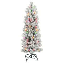 Puleo International 4.5' Multicolor Flocked Portland Pine Pencil Tree Sale