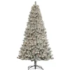 Puelo International Puleo International 6' Pre-Lit Flocked Virginia Pine Tree New