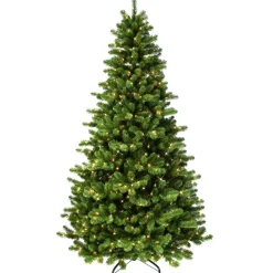 Puleo International 7.5' Pre-Lit Vancouver Spruce Christmas Tree Outlet