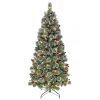 Puelo International Puleo International 6.5' Pre-Lit Snowy Pine Tree 200 Warm White Lights Outlet
