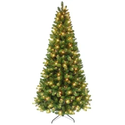 Puleo International 6.5' Pre-Lit Virginia Pine Tree Clearance