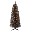 Puelo International Puleo International 4.5' Pre-Lit Black Tinsel Tree W/ 70 Clear Lights Hot