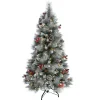 Puleo International 4.5' Pre-Lit Potted Sterling Pine Christmas Tree Online