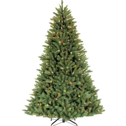 Puleo International 7.5' Pre-Lit Franklin Fir Christmas Tree Discount