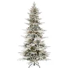 Puelo International Puleo International 7.5' Pre-Lit Slim Flocked Utah Fir Tree Clearance