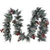 Puleo International 9' Sterling Pine Garland With Silver Glitter Online