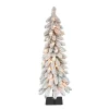 Puleo International Flocked Alpine Pencil Artificial Christmas Tree Best