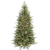 Puleo International Pre-Lit 6.5' Artificial Spruce Tree, Blue/Green