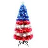 Puleo International Pre-Lit 4' Patriotic Artificial Christmas Tree Discount