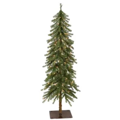 Puleo International Puleo Intl. Pre-Lit 5' Alpine Artificial Christmas Tree, Green Online