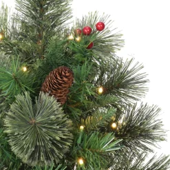 Puleo International Puleo Intl. Pre-Lit 2' Table Top Artificial Christmas Tree In Red Base Clearance