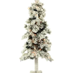 Fraiser Hill Farms Snowy Alpine Tree With Clear Lights Sale